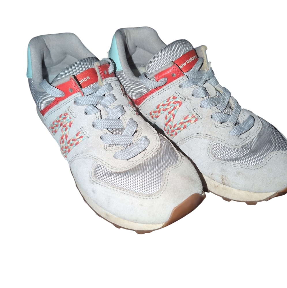 New Balance Women's Gray and Red Sneakers
